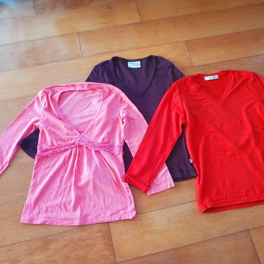 T-shirts Bundle - Burgundy/Pink/Red or just any one, XS